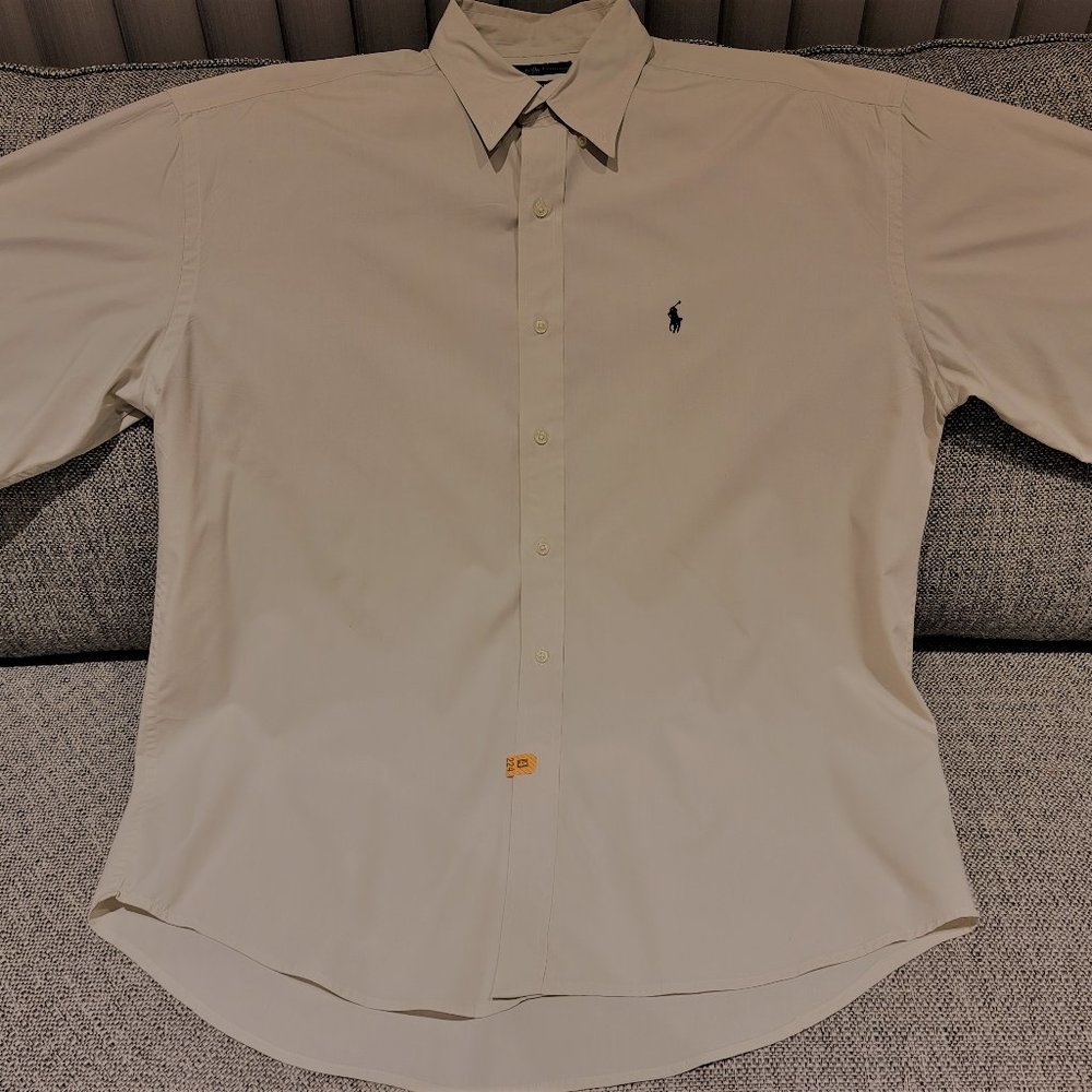 Ralph Lauren XL S/S dress shirt . Off white .